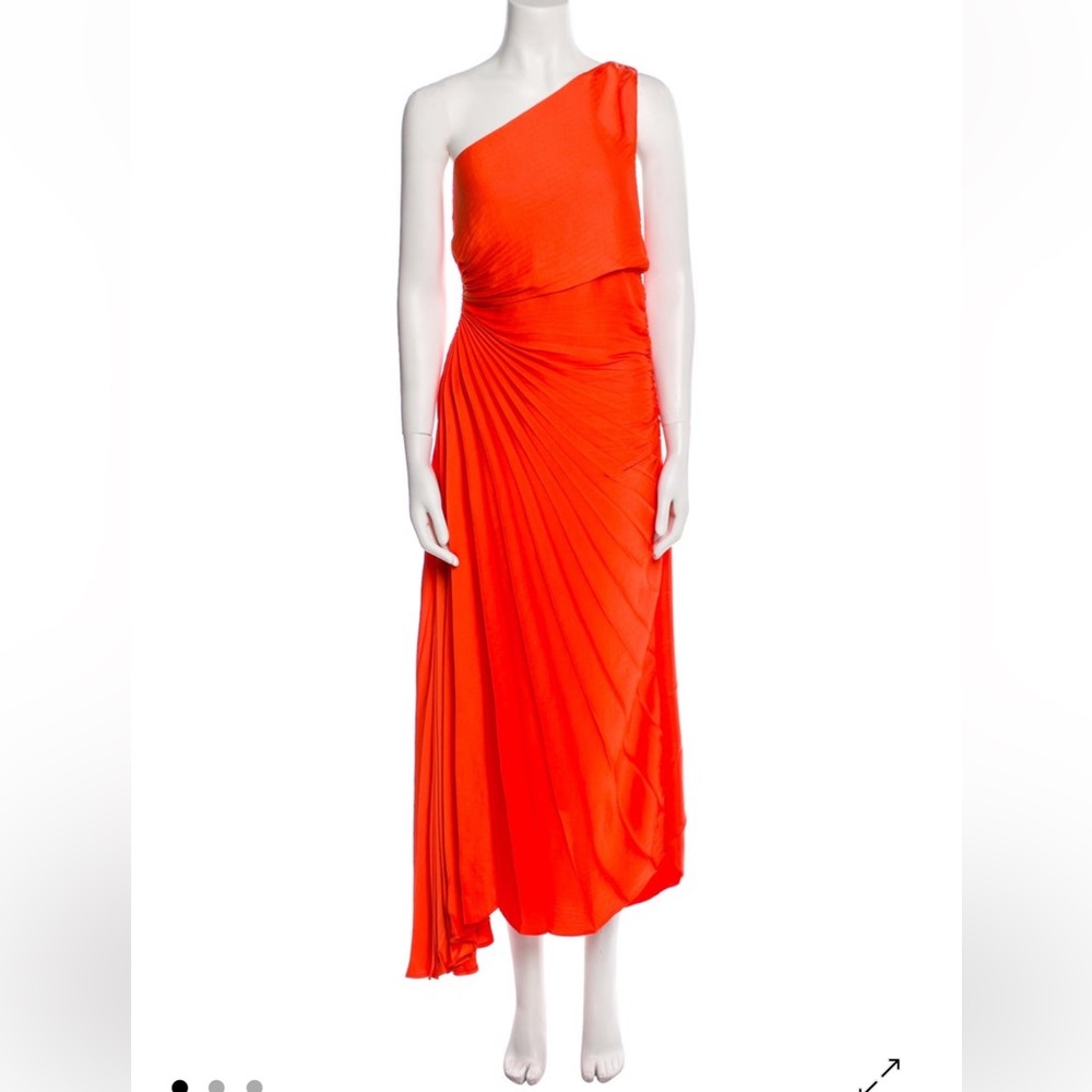 House of Harlow One-Shoulder Orange Dress